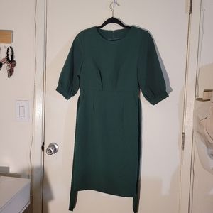 Green Knee Length Dress